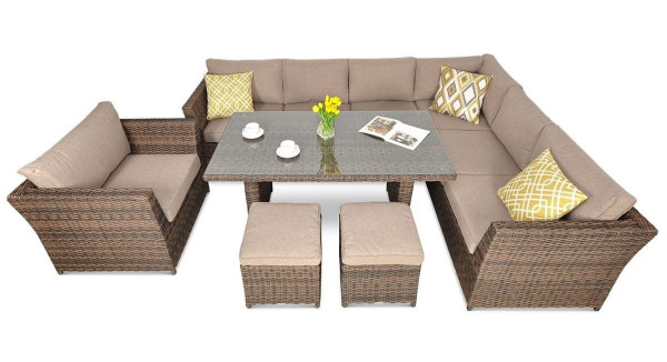Комплект садовой мебели Focus Garden Moniz Dining Plus Brown-3