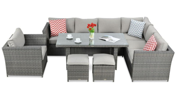Комплект садових меблів Focus Garden Moniz Dining Plus Dark grey-2