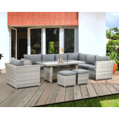 Комплект садовой мебели Focus Garden Moniz Dining Plus Stone Grey