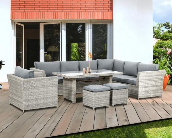 Комплект садовой мебели Focus Garden Moniz Dining Plus Stone Grey-0