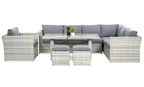 Комплект садовой мебели Focus Garden Moniz Dining Plus White grey-3