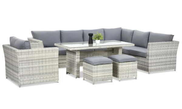 Комплект садовой мебели Focus Garden Moniz Dining Plus White grey-1