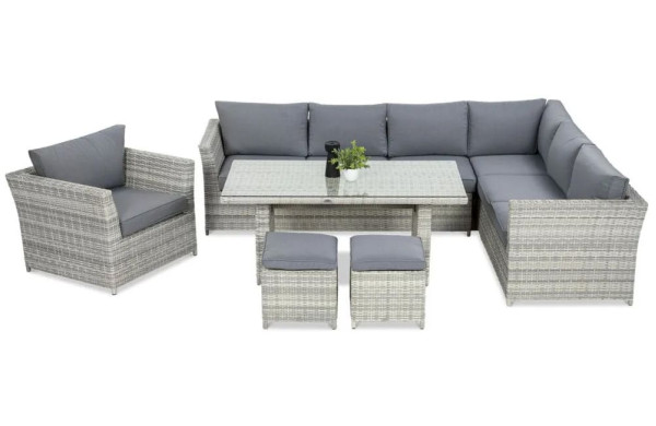 Комплект садовой мебели Focus Garden Moniz Dining Plus White grey-2
