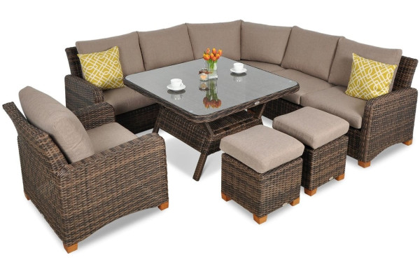 Комплект садових меблів Focus Garden Toledo Dining Brown-2