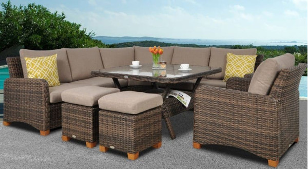 Комплект садових меблів Focus Garden Toledo Dining Brown-1