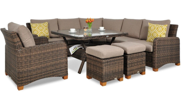 Комплект садових меблів Focus Garden Toledo Dining Brown-0