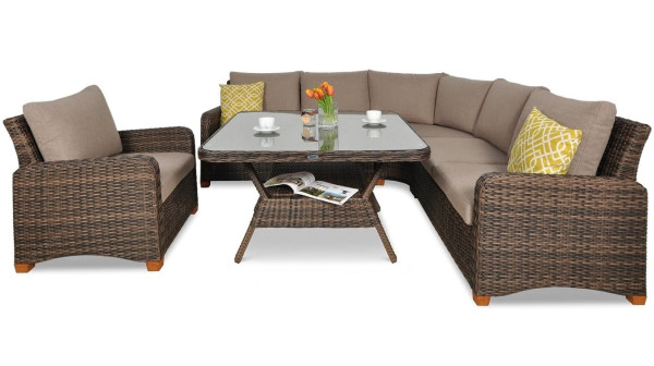 Комплект садових меблів Focus Garden Toledo Dining Brown-3