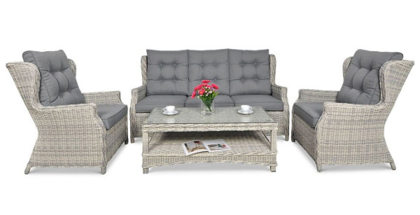 Комплект садових меблів Focus Garden Trivento 3 White Grey-2