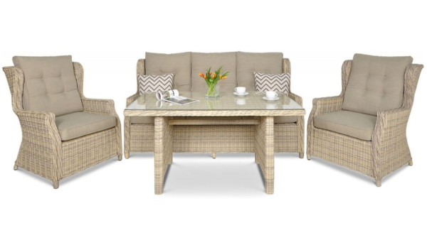 Комплект садовой мебели Focus Garden Trivento Dining 3 Beige-1