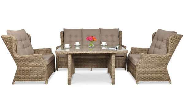 Комплект садовой мебели Focus Garden Trivento Dining 3 Brown-2