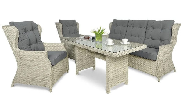 Комплект садових меблів Focus Garden Trivento Dining 3 Melange White-0