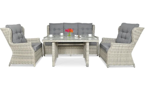 Комплект садових меблів Focus Garden Trivento Dining 3 White grey-2