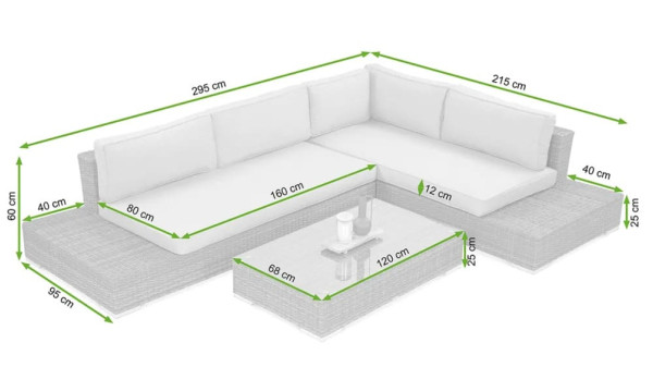 Комплект садових меблів Focus Garden Verona Dark grey-12