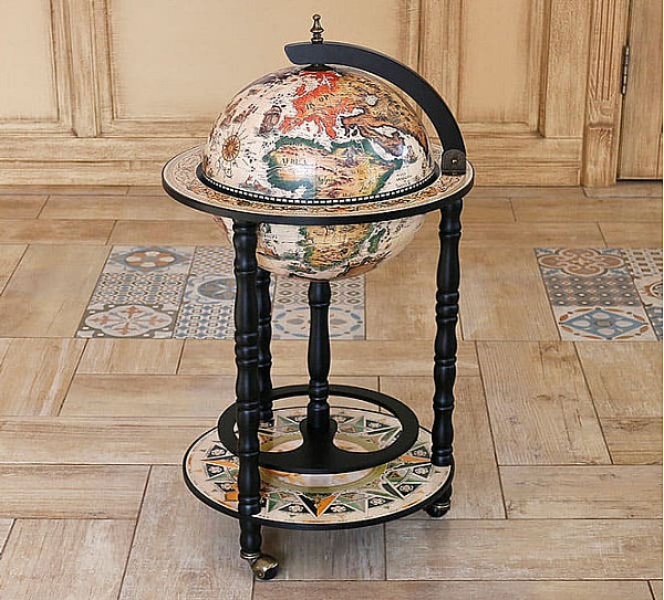 Глобус бар напольный 33001W-B-4
