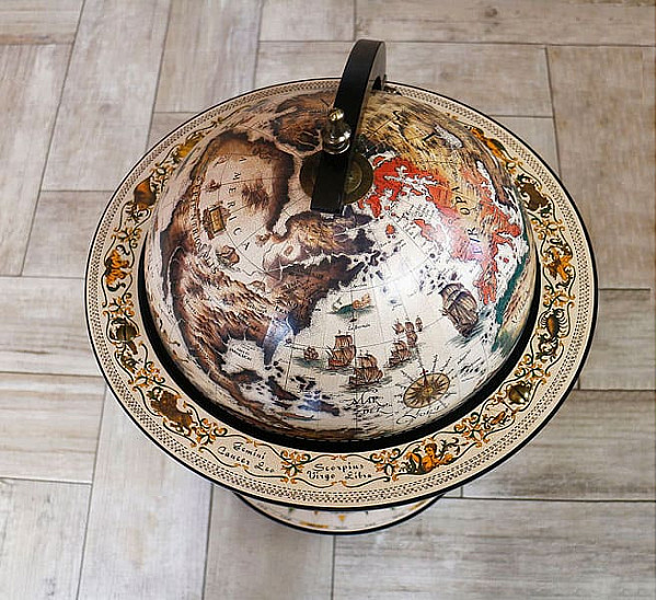 Глобус бар напольный 33001W-B-5