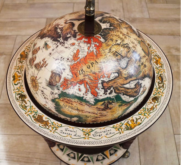 Глобус бар підлоговий 33001W-R-4