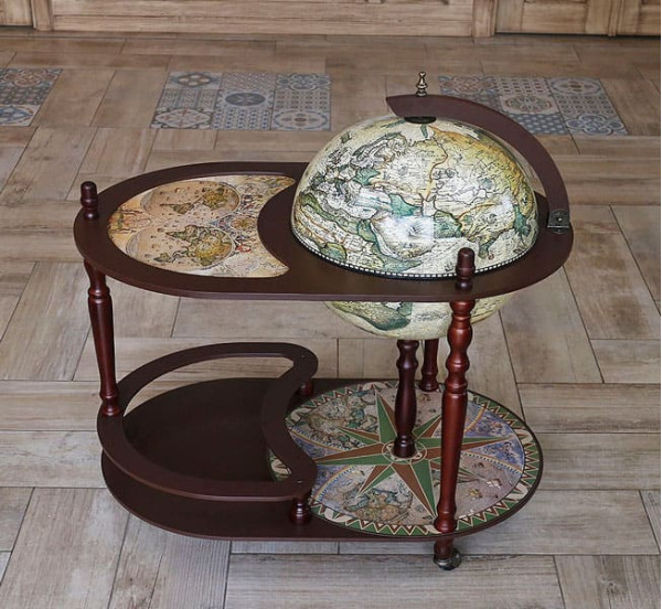 Глобус бар підлоговий зі столиком 40004NCG40-1