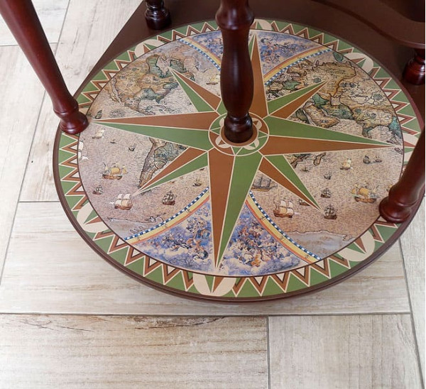 Глобус бар підлоговий зі столиком 40004NCG40-4