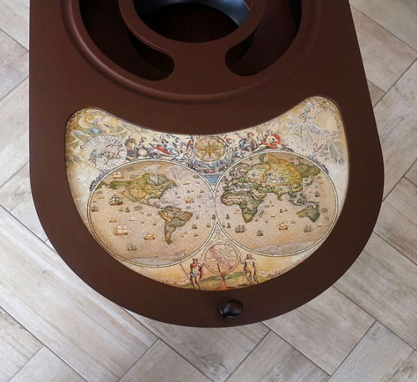 Глобус бар підлоговий зі столиком 40004NCG40-7