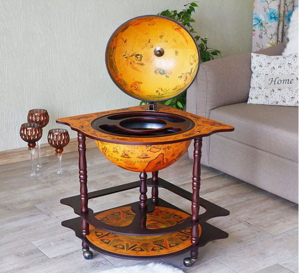 Глобус бар напольный угловой 42014R-9