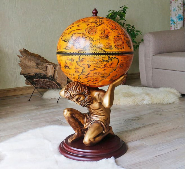 Глобус бар підлоговий Atlas 42016R-GR-1