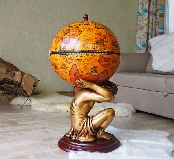 Глобус бар підлоговий Atlas 42016R-GR-6