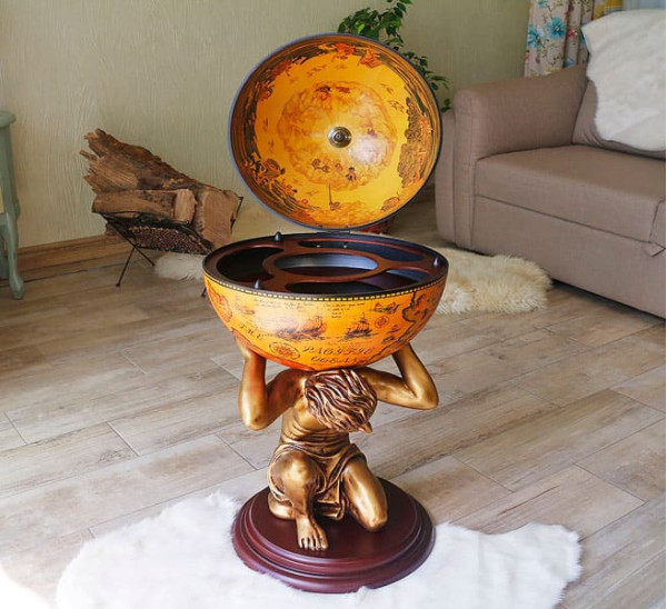 Глобус бар підлоговий Atlas 42016R-GR-7