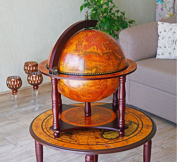 Глобус бар настольный 33006R-3