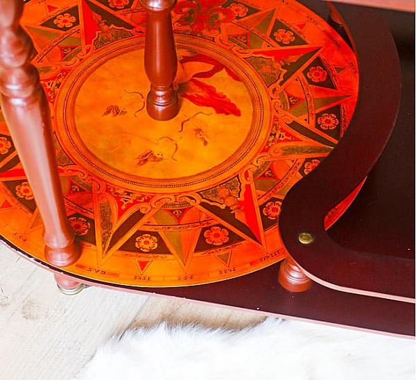 Глобус бар со столиком 42004R-7