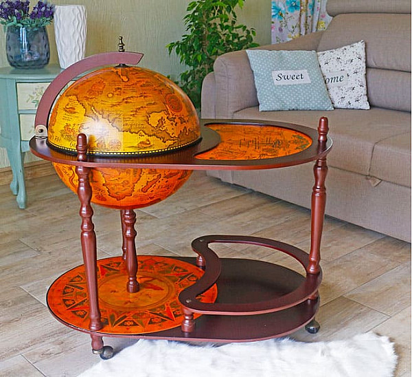 Глобус бар со столиком 42004R-4