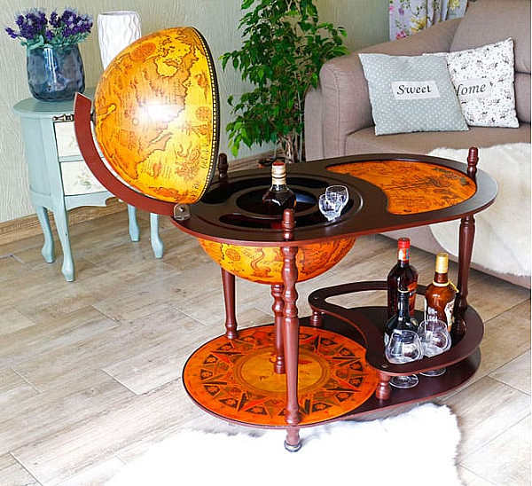 Глобус бар со столиком 42004R-2