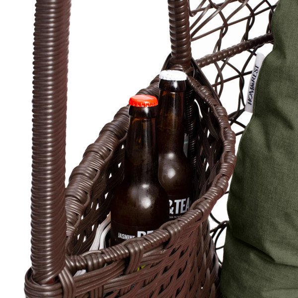 Двойное кресло-кокон Homerest Коричневый/зеленый-4