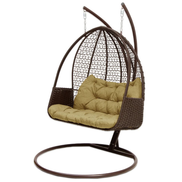 Подвійне крісло-кокон Homerest Коричневий/бежевий-1