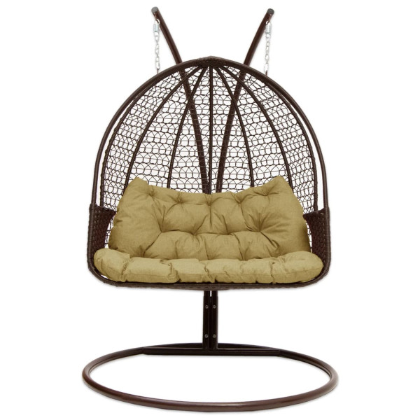 Подвійне крісло-кокон Homerest Коричневий/бежевий-0