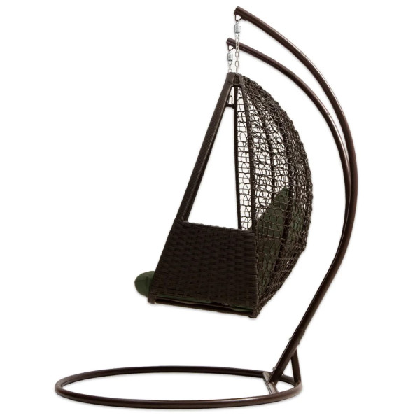 Двойное кресло-кокон Homerest Коричневый/зеленый-2