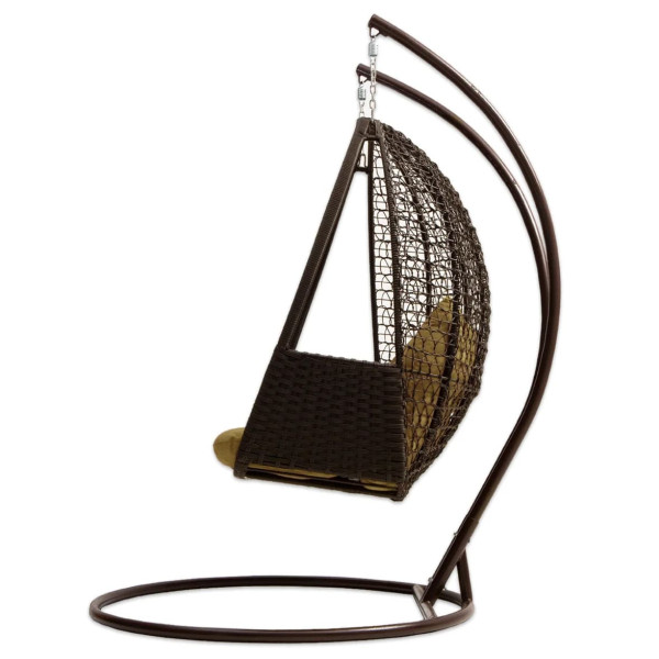 Подвійне крісло-кокон Homerest Коричневий/бежевий-2