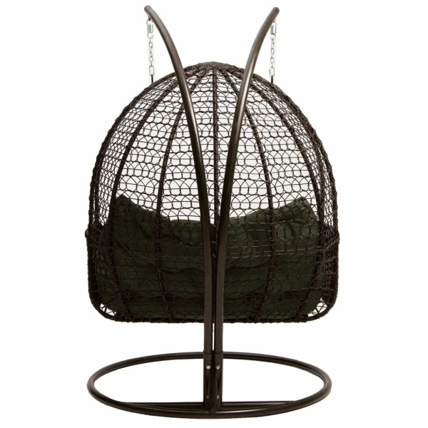 Двойное кресло-кокон Homerest Коричневый/зеленый-3