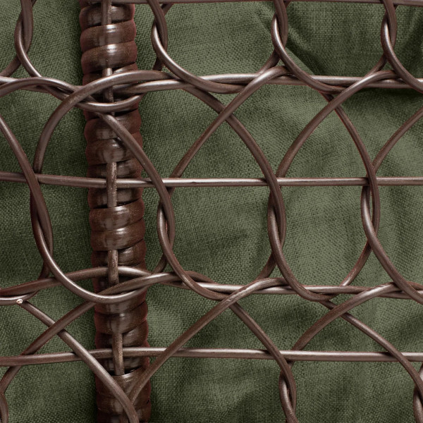 Двойное кресло-кокон Homerest Коричневый/зеленый-6