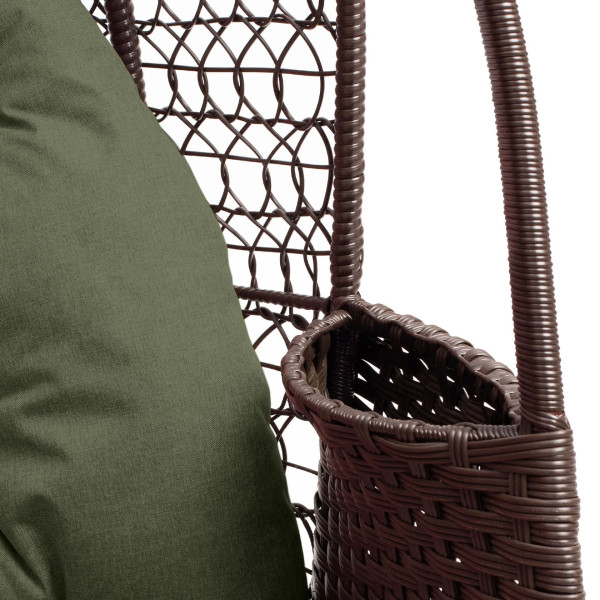 Двойное кресло-кокон Homerest Коричневый/зеленый-5