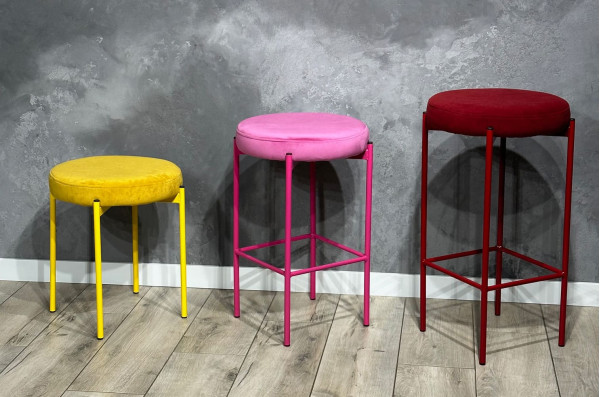 Напівбарний стілець Impulse Plus Moon Бордовий-7