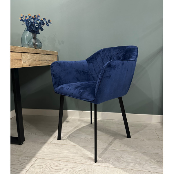 Стул-кресло Impulse Alex Синий Велюр-1