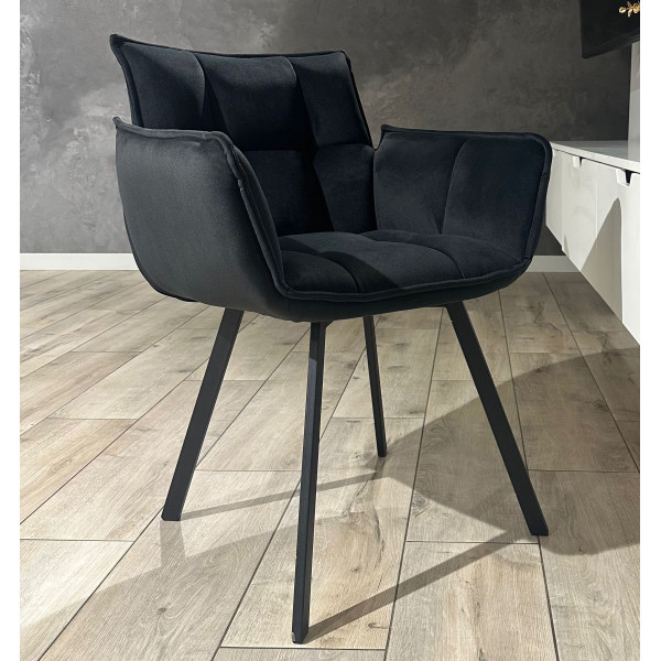 Стілець-крісло Impulse Plus Daniel Чорний Велюр-0