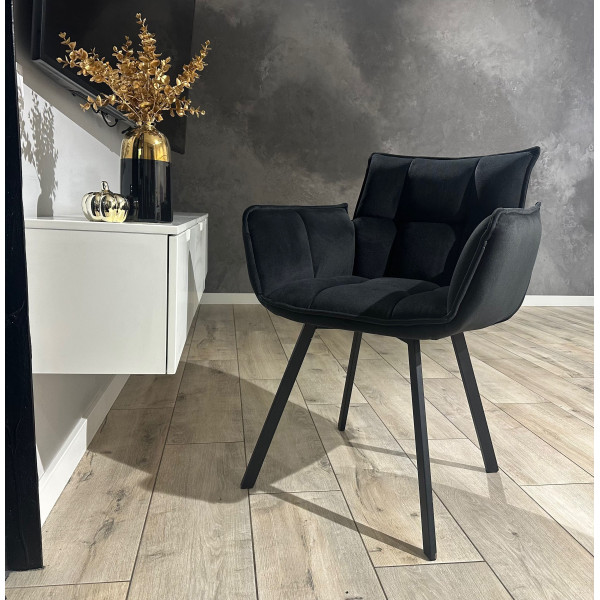 Стілець-крісло Impulse Plus Daniel Чорний Велюр-2