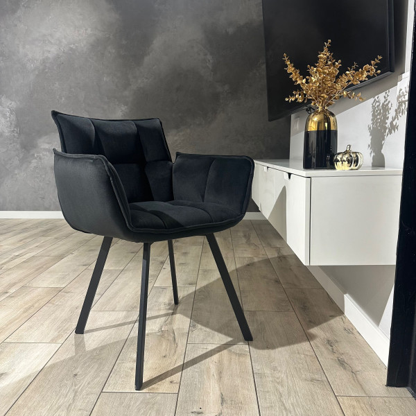Стілець-крісло Impulse Plus Daniel Чорний Велюр-1