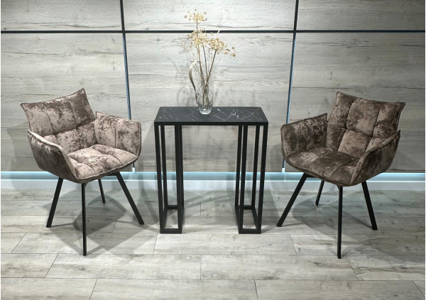 Стілець-крісло Impulse Plus Daniel Коричневий Велюр-3