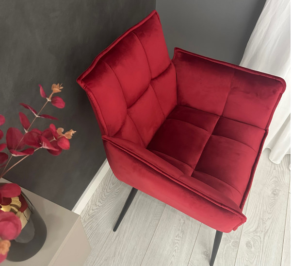 Стілець-крісло Impulse Plus Daniel Червоний Велюр-3
