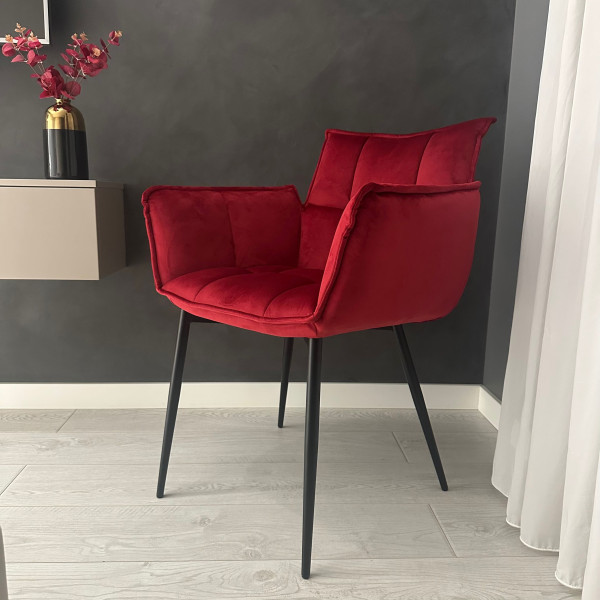 Стілець-крісло Impulse Plus Daniel Червоний Велюр-1