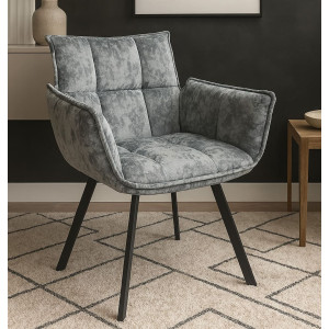 Стілець-крісло Impulse Plus Daniel Сірий Велюр