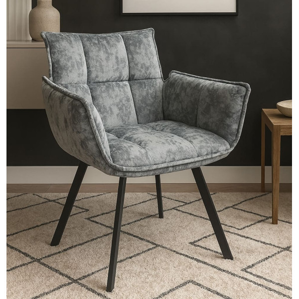 Стілець-крісло Impulse Plus Daniel Сірий Велюр-0