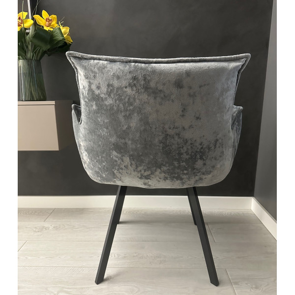 Стілець-крісло Impulse Plus Daniel Сірий Велюр-6